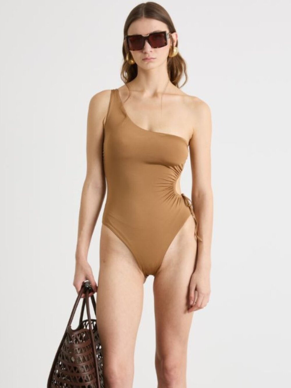 Joe Fresh Tan Bathing Suit with Cut Out